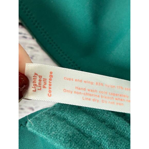 Cacique Womens Green Polka Dot Lightly Lined Full Coverage T-Shirt Bra Size 46DD - Picture 3 of 6